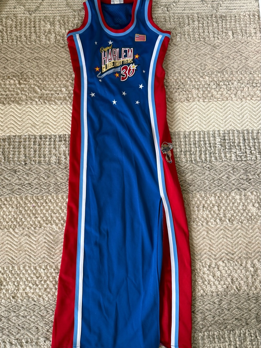 Harlem Globetrotters Maxi Dress - Athletic Tank Style fubu platinum small 75th
